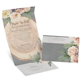 Woodland Rose - Seal and Send with RSVP Postcard