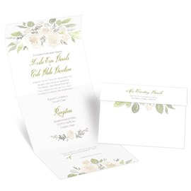 Fresh Floral - Seal and Send with RSVP Postcard