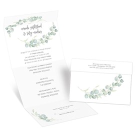 Painted Greenery - Seal and Send with RSVP Postcard