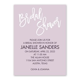 Pure Bliss - Bridal Shower Invitation