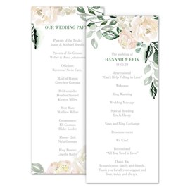 Garden Rose - Wedding Program
