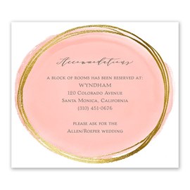 Gilded Watercolor - Pastel Coral - Information Card