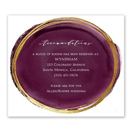 Gilded Watercolor - Mulberry - Information Card