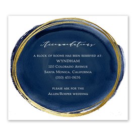 Gilded Watercolor - Navy - Information Card