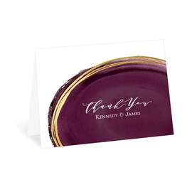 Gilded Watercolor - Mulberry - Thank You Card