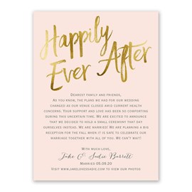 Happily Ever After - Wedding Announcement