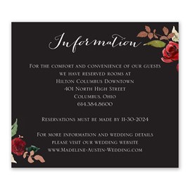 Lavish Rose - Information Card