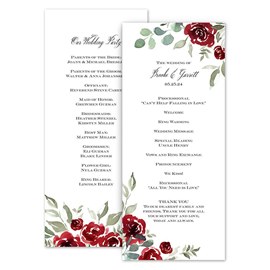 Lovely Rose - Wedding Program