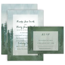 In the Pines - Invitation with Free Response Postcard