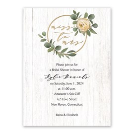 Greenery Wreath - Bridal Shower Invitation