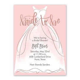Blushing Bride - Bridal Shower Invitation