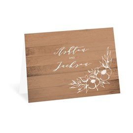 Woodgrain Blooms -Thank You Card