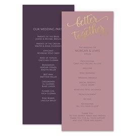Better Together - Wedding Program