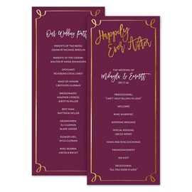 Golden Fairy Tale - Wedding Program