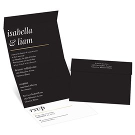 Modern Gold - Seal and Send with RSVP Postcard