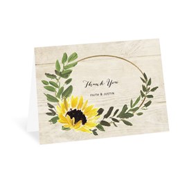 Golden Sunflower - Thank You Card