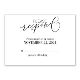 Just Married - Response Card