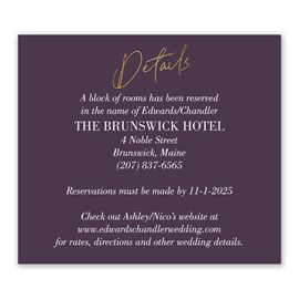 Finally - Information Card