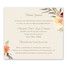 Apricot Floral - Information Card