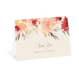 Apricot Floral - Thank You Card