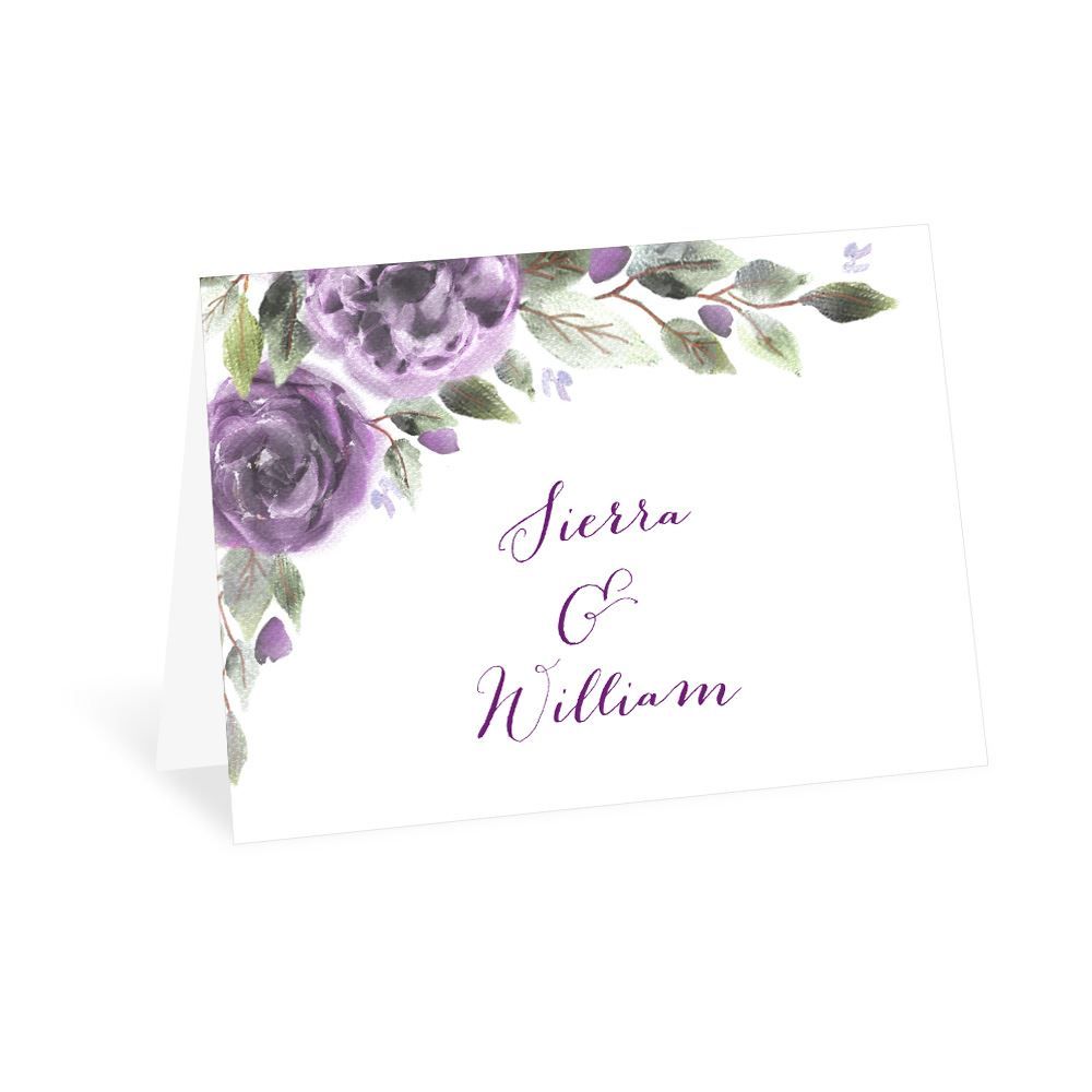 Pretty in Purple Invitation with Free Response Postcard | Ann's Bridal  Bargains, image size:1000x1000