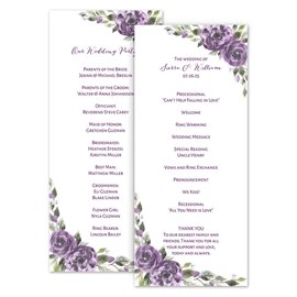 Pretty in Purple - Wedding Program