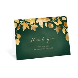 Golden Leaves - Hunter - Thank You Card