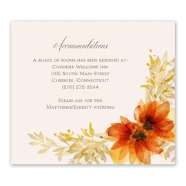 Autumn Blossoms - Information Card