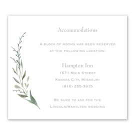 Wrapped in Greenery - Information Card