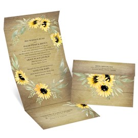 Natural Sunflower - Seal and Send Invitation