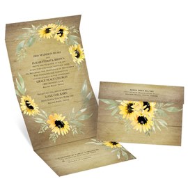 Natural Sunflower - Seal and Send with RSVP Postcard