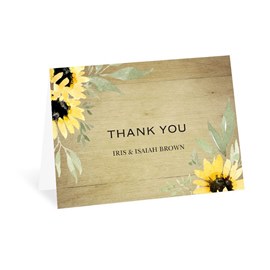 Natural Sunflower - Thank You Card