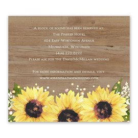 Sweet Sunflowers - Information Card