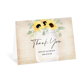 Pretty Sunflower - Thank You Card