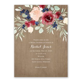 Natural Blooms - Bridal Shower Invitation