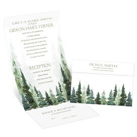 Enchanted Woods - Seal and Send with RSVP Postcard