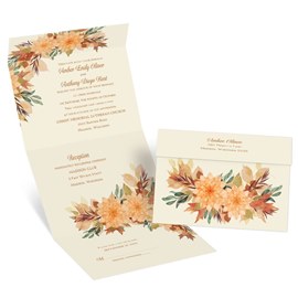 Fall in Love - Seal and Send with RSVP Postcard
