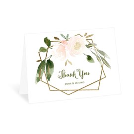 Modern Floral - Powder - Thank You Card