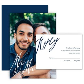 Always - Mr. and Mr. - Invitation with Free Response Postcard