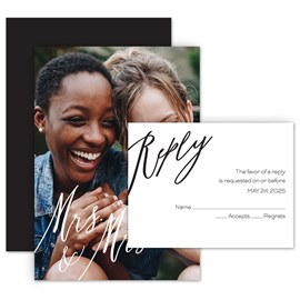Always - Mrs. and Mrs. - Invitation with Free Response Postcard