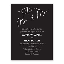 Classic Couple - Mr. and Mr. - Couples Shower Invitation
