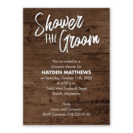 Rustic Groom - Groom Shower invitation