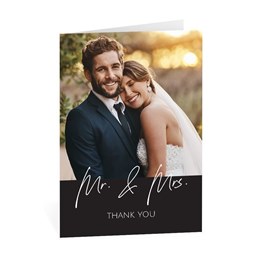 Happy Couple - Mr. and Mrs. - Thank You Card