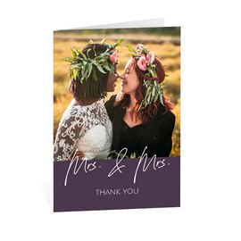 Happy Couple - Mrs. and Mrs. - Thank You Card