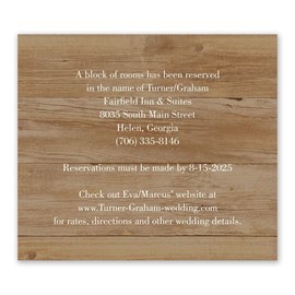 Rustic Monogram - Information Card
