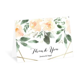 Blooming Geo - Peach - Thank You Card