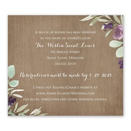 Rustic Beauty - Plum - Information Card