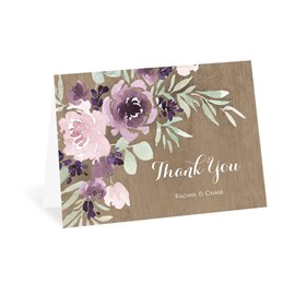 Rustic Beauty - Plum - Thank You Card