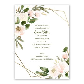 Modern Floral - Powder - Bridal Shower Invitation