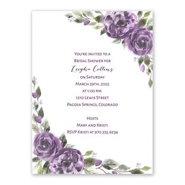 Pretty in Purple - Bridal Shower Invitation